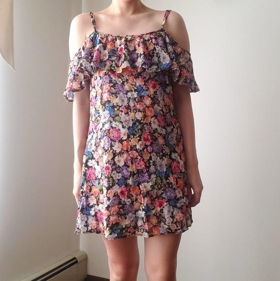 NWT Lucky Brand Floral-Print Cold shoulder coverup - Picture 6 of 7